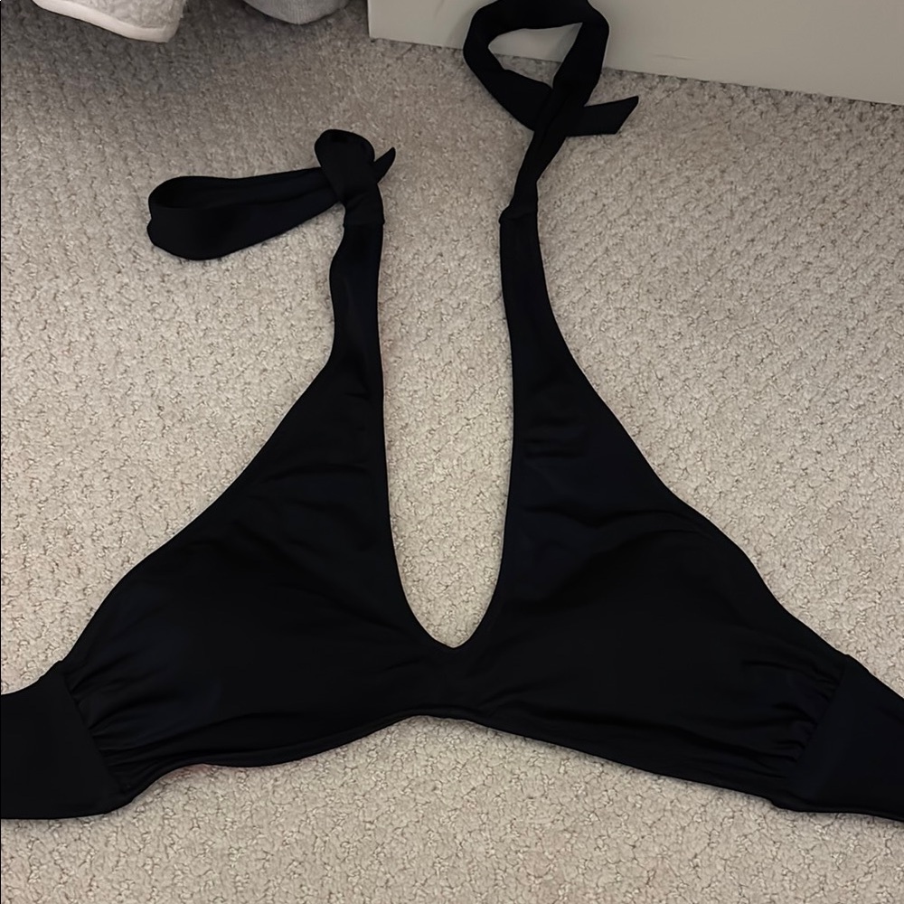 Black Halter Bikini Top